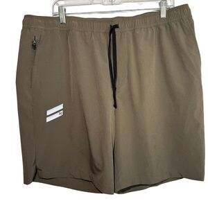 Hurley Men's Shorts XXL Brown Performance Stretch Boardshorts Hybrid Swim Gym Zi